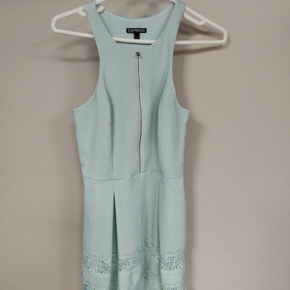 EXPRESS Sleeveless Dress Fit n Flare - Mint Green - Size 4 - Excellent Condition - Picture 2 of 5